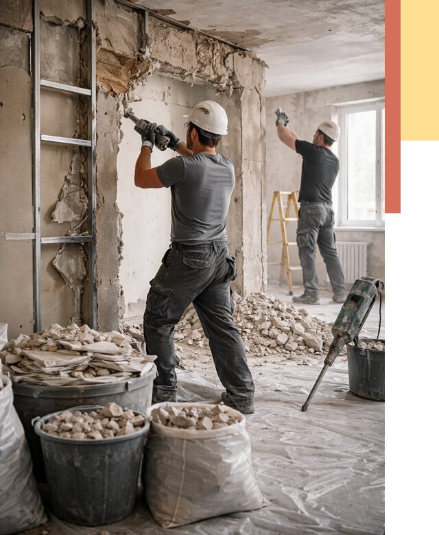 Демонтажные работы в Златоусте от 2784 руб. — услуги и цена под ключ | ОТДЕЛОЧНИК-Злт