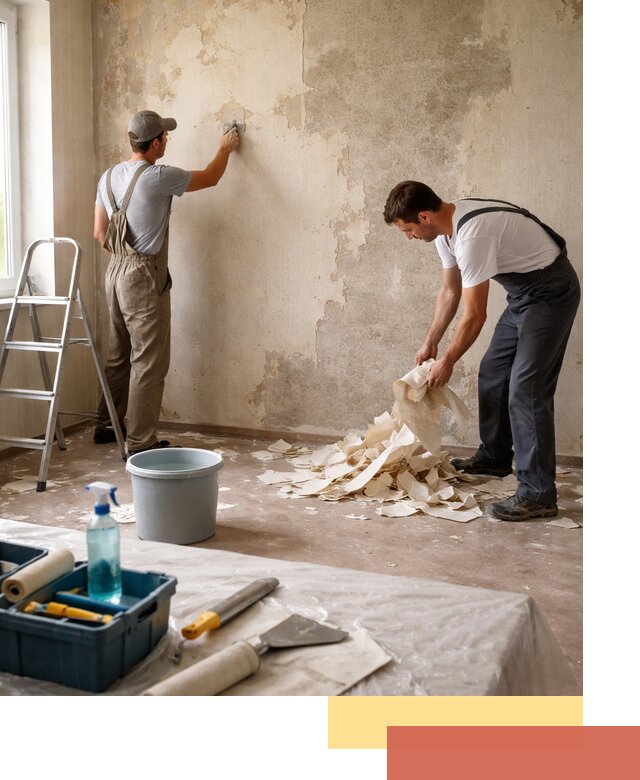 Снятие старых обоев в Златоусте быстро и качественно