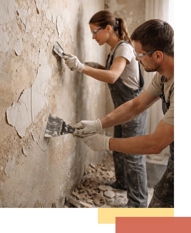 Снятие старой шпаклевки и подготовка поверхностей в Златоусте