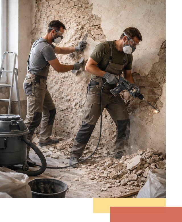 Демонтаж штукатурки со стен в Златоусте быстро и аккуратно