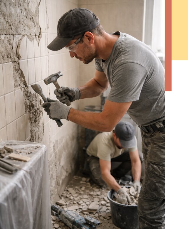 Демонтаж плитки со стен в Златоусте от 876 руб. — быстро и недорого | ОТДЕЛОЧНИК-Злт