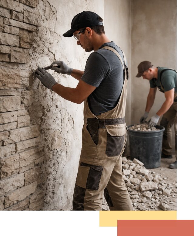 Демонтаж декоративного камня в Златоусте профессионально и безопасно