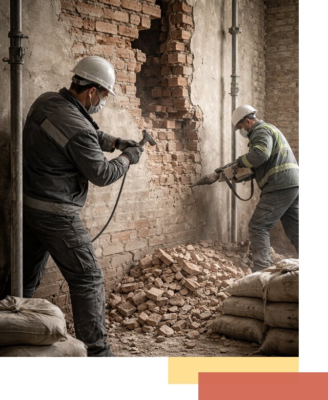 Демонтаж кирпичных стен в Златоусте быстро и безопасно