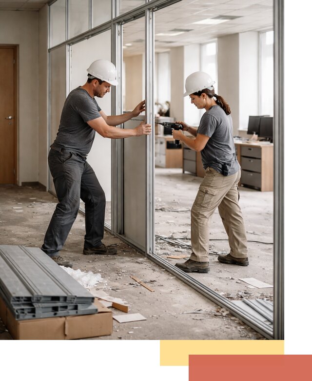 Демонтаж алюминиевых перегородок в Златоусте быстро и аккуратно