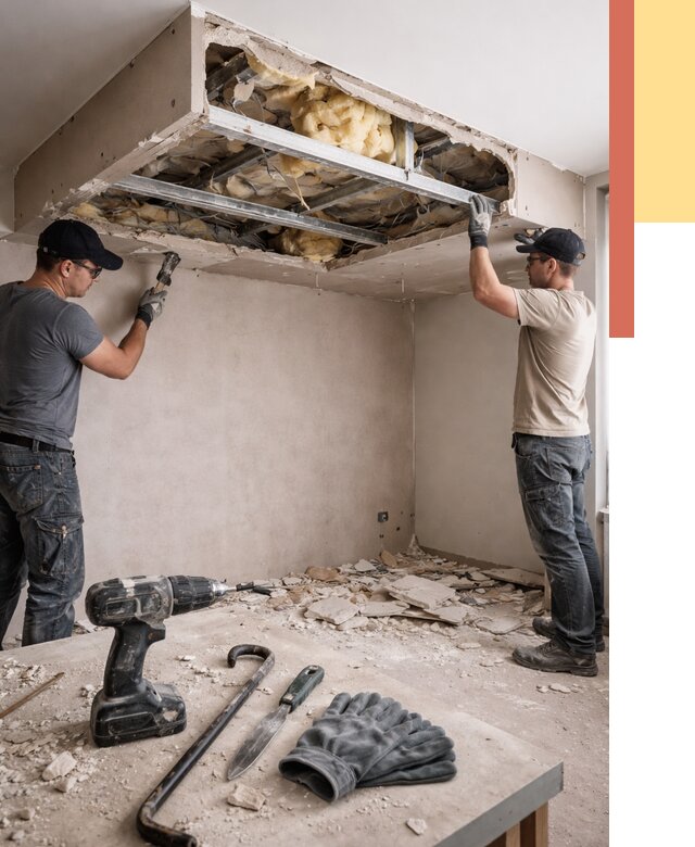 Демонтаж короба из гипсокартона в Златоусте от 1567 руб. — быстро и недорого | ОТДЕЛОЧНИК-Злт