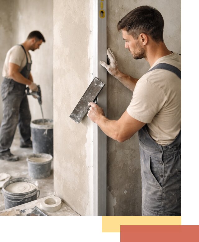 Выведение углов стен в Златоусте: монтаж и оштукатуривание