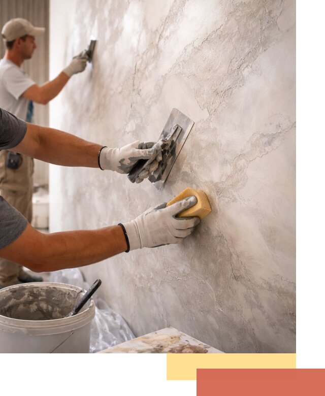 Декоративная штукатурка под мрамор в Златоусте для стен и потолков