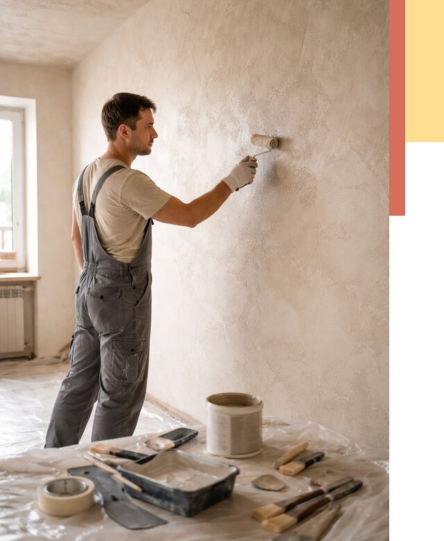 Нанесение лессирующей краски по декоративке в Златоусте от 1804 руб. | ОТДЕЛОЧНИК-Злт