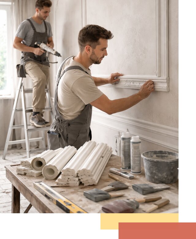 Монтаж лепнины на стены в Златоусте профессионально и качественно