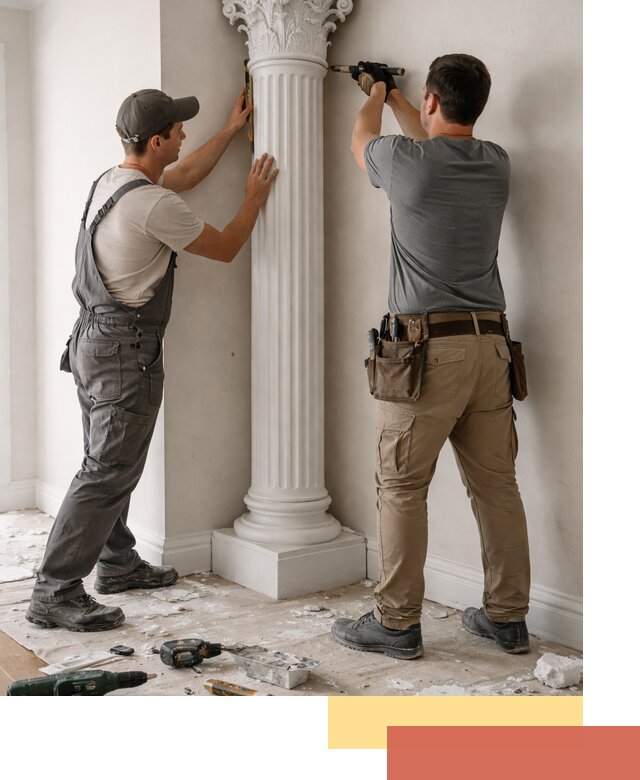 Установка декоративных колонн в Златоусте под ключ