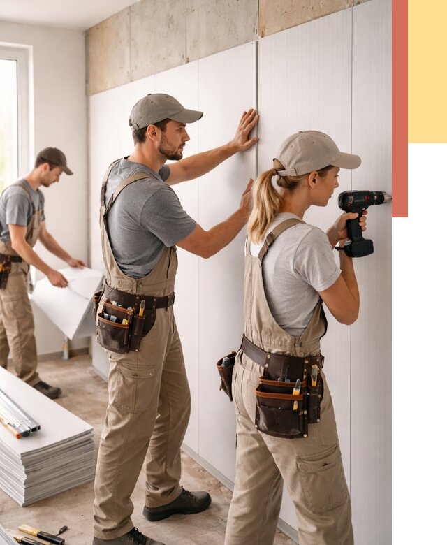 Монтаж ПВХ панелей на стены в Златоусте от 464 руб/м2 — быстро и недорого | ОТДЕЛОЧНИК-Злт