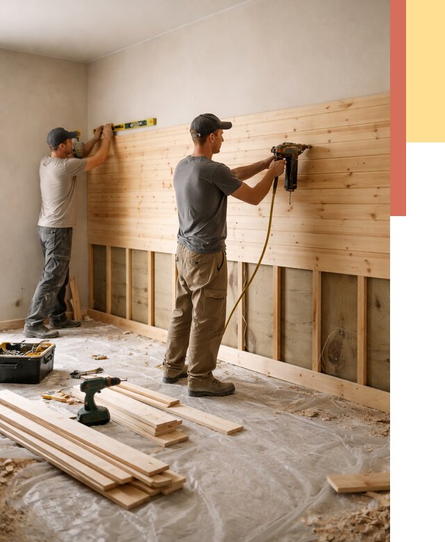 Монтаж деревянной вагонки на стены в Златоусте от 7733 руб. | Услуги монтажа вагонки | ОТДЕЛОЧНИК-Злт