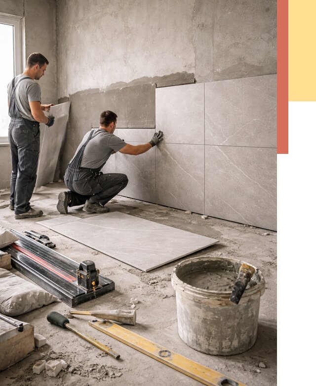 Облицовка стен керамогранитом в Златоусте от 4330 руб./м² — услуги под ключ | ОТДЕЛОЧНИК-Злт