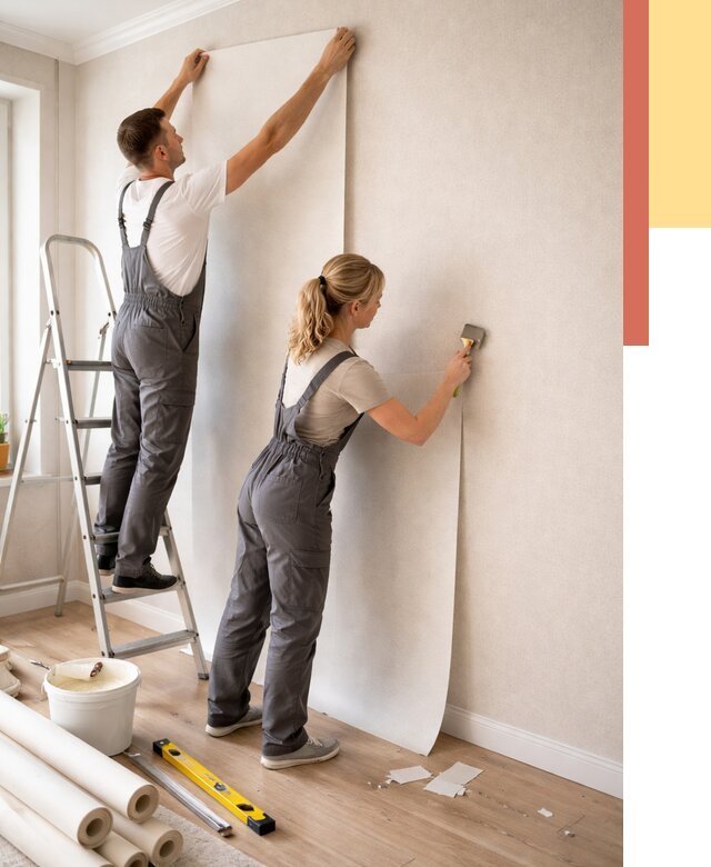 Поклейка флизелиновых обоев в Златоусте от 6186 руб. | Быстро и недорого — ОТДЕЛОЧНИК-Злт