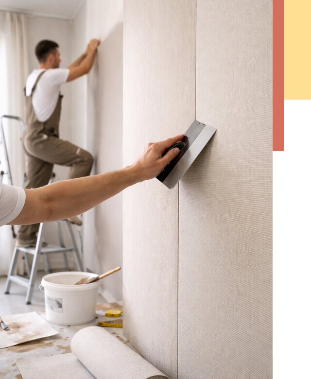 Поклейка текстильных обоев в Златоусте от 4640 руб. под ключ | ОТДЕЛОЧНИК-Злт