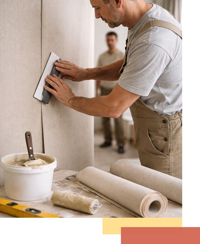 Поклейка текстильных обоев в Златоусте профессионально и аккуратно