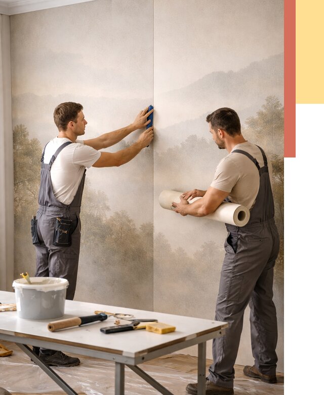 Поклейка фотообоев в Златоусте от 8764 руб/м² — быстро и недорого | ОТДЕЛОЧНИК-Злт