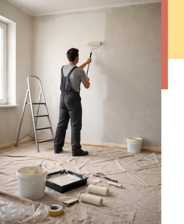 Покраска стен моющейся краской в Златоусте от 361 руб./м² — быстро и недорого | ОТДЕЛОЧНИК-Злт