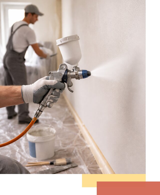 Покраска стен краскопультом в Златоусте быстро и качественно