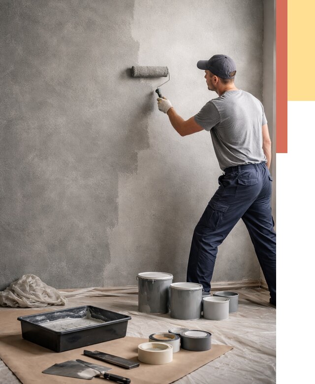 Покраска стен под бетон в Златоусте от 670 руб. за м2 — быстро и недорого | ОТДЕЛОЧНИК-Злт