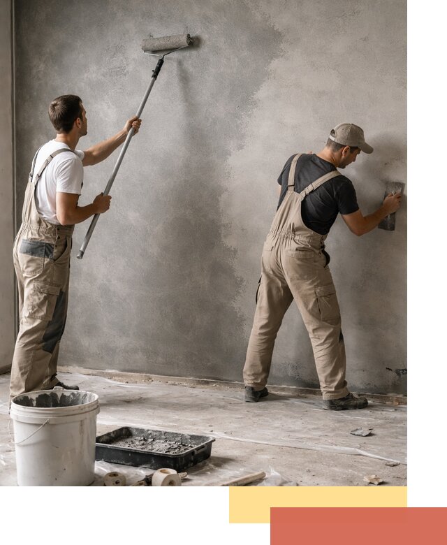 Покраска стен под бетон в Златоусте профессионально и недорого