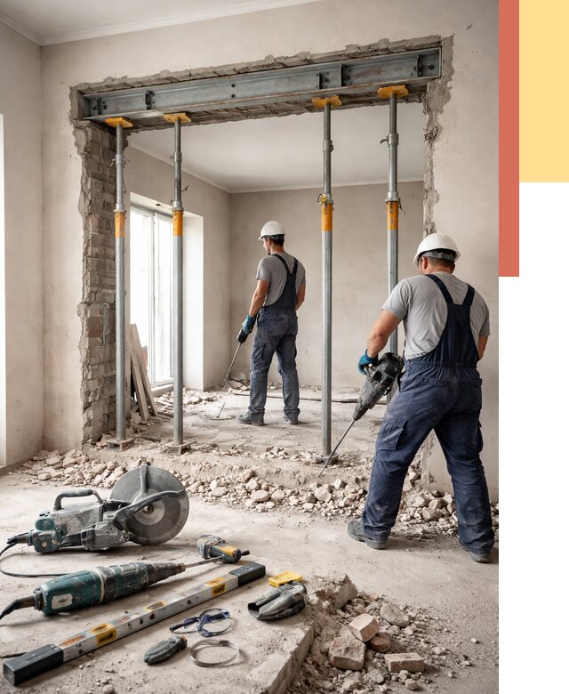 Прорезка проема в стене в Златоусте от 4640 руб. — быстро и недорого | ОТДЕЛОЧНИК-Злт