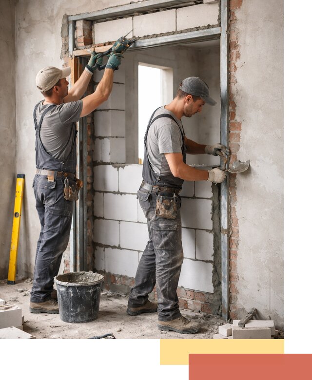 Закладка дверного проема под ключ в Златоусте: демонтаж, монтаж, отделка