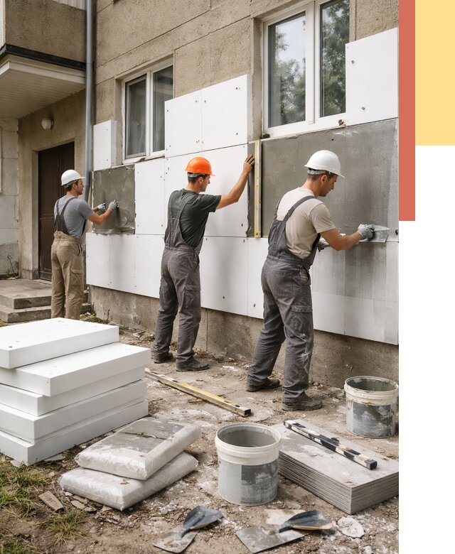 Утепление стен пенопластом в Златоусте от 1804 руб. — недорого и под ключ | ОТДЕЛОЧНИК-Злт