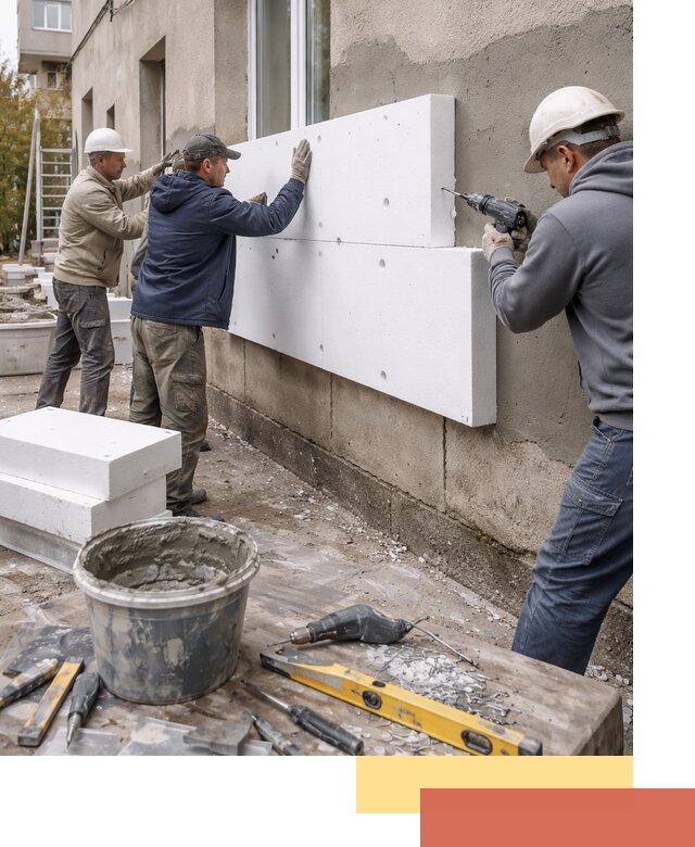 Утепление наружных стен пенопластом в Златоусте