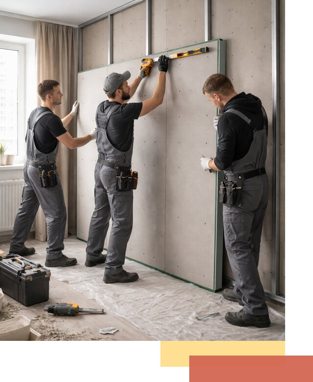 Шумоизоляция стен панелями ЗИПС в Златоусте для жилых и коммерческих помещений