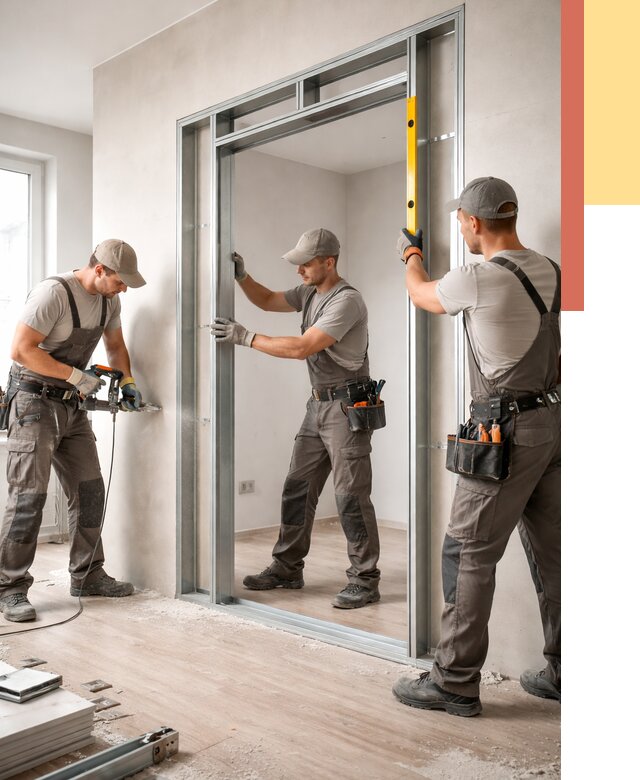 Устройство дверного проема в перегородке в Златоусте от 4640 руб. под ключ | ОТДЕЛОЧНИК-Злт