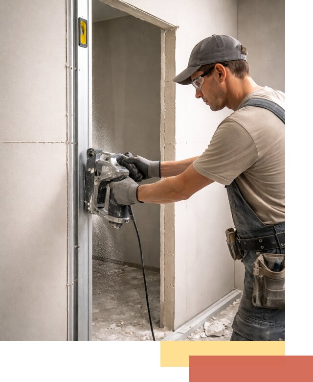 Устройство дверного проема в перегородке в Златоусте