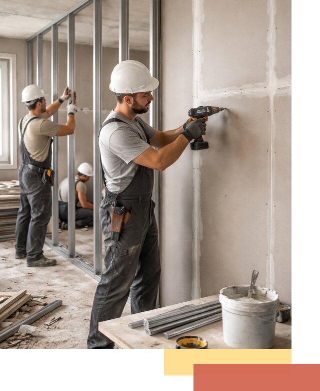 Перегородки из огнестойкого гипсокартона в Златоусте под ключ