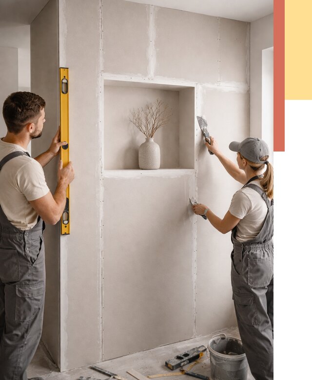 Перегородка из гипсокартона с нишей в Златоусте от 3351 руб. под ключ | ОТДЕЛОЧНИК-Злт