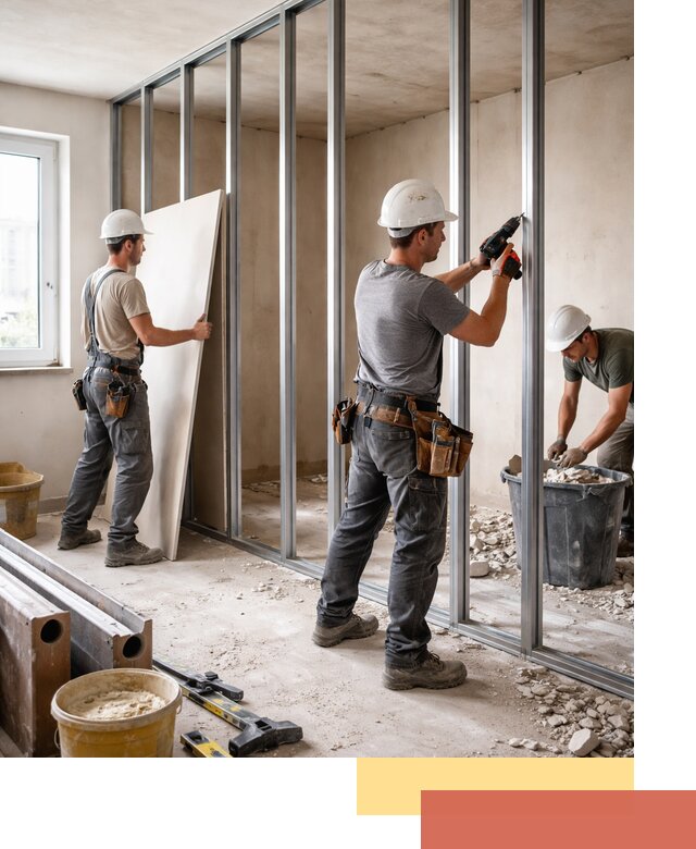 Перенос гипсокартонной перегородки в Златоусте профессионально и быстро