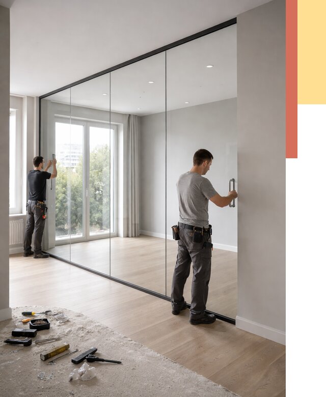 Изготовление стеклянных перегородок в Златоусте от 12733 руб. под ключ | ОТДЕЛОЧНИК-Злт