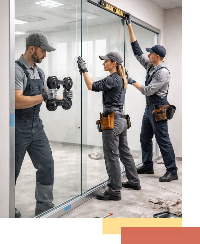 Профессиональный монтаж стеклянных перегородок в Златоусте