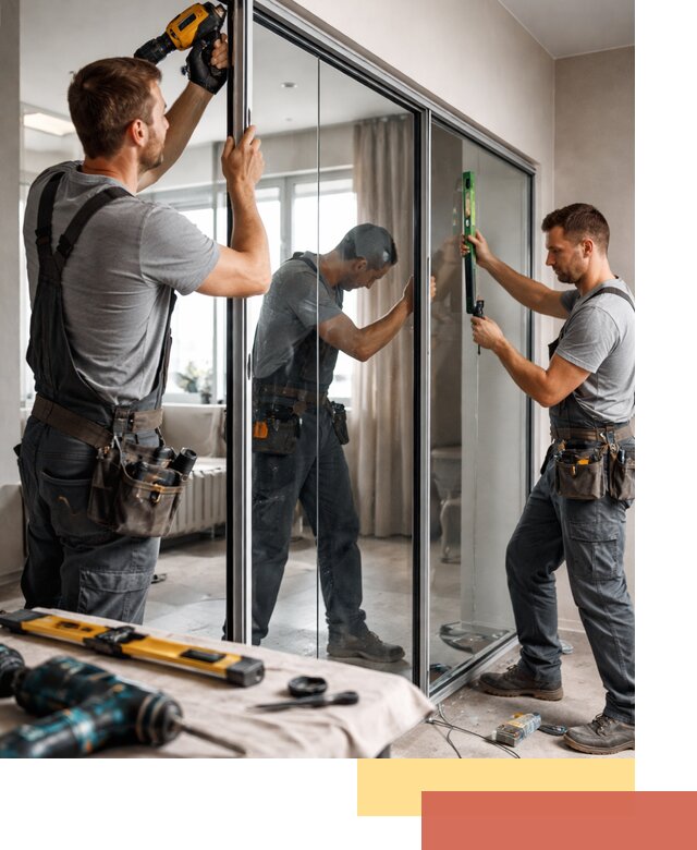 Каркасные стеклянные перегородки под ключ в Златоусте