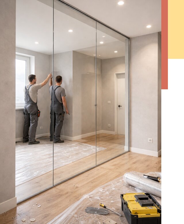 Безрамные стеклянные перегородки в Златоусте — монтаж от 9795 руб. | ОТДЕЛОЧНИК-Злт