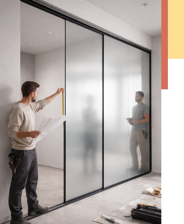 Матовые стеклянные перегородки в Златоусте от 8764 руб. — монтаж и установка | ОТДЕЛОЧНИК-Злт