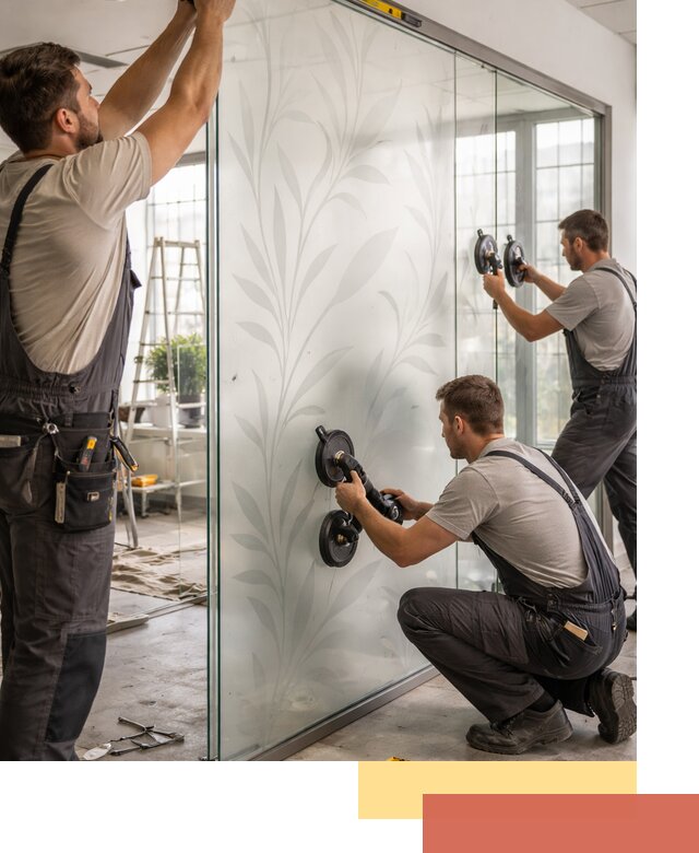 Стеклянные перегородки с рисунком на заказ в Златоусте