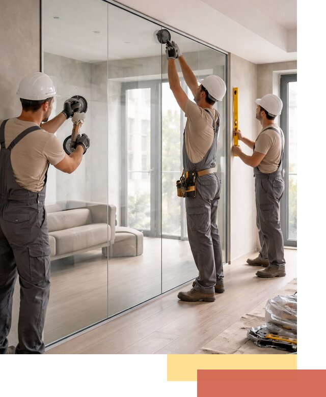 Перегородки из закаленного стекла в Златоусте для офисов и квартир