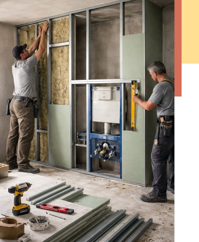 Установка сантехнических перегородок в Златоусте от 8764 руб. | ОТДЕЛОЧНИК-Злт