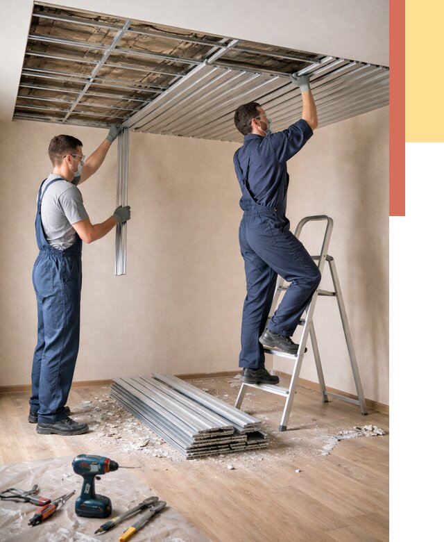 Демонтаж реечного потолка в Златоусте от 4640 руб. быстро и недорого | ОТДЕЛОЧНИК-Злт