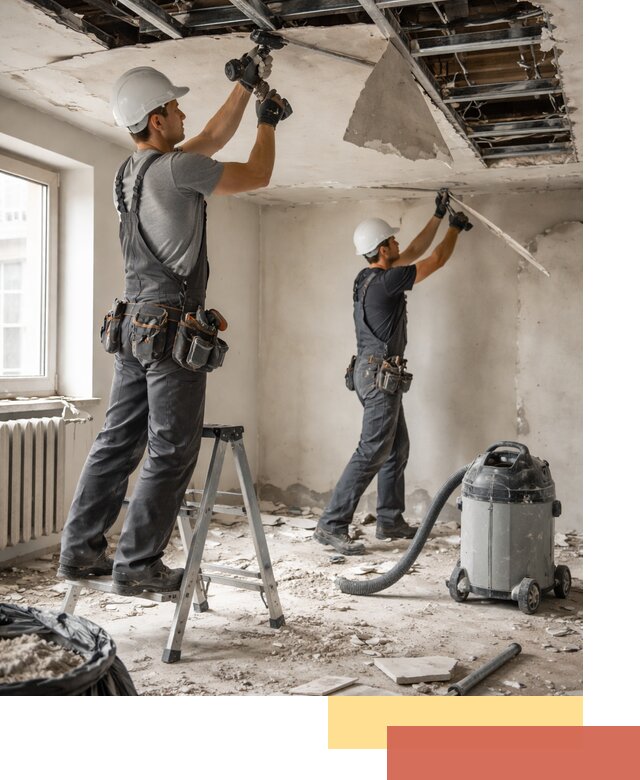 Демонтаж гипсокартонного потолка в Златоусте быстро и аккуратно