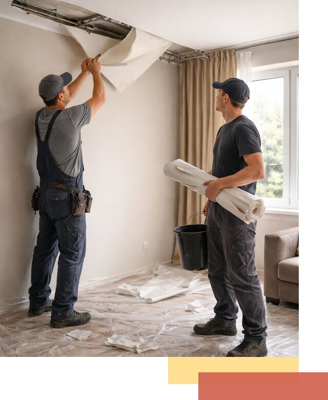 Демонтаж натяжного потолка в Златоусте быстро и аккуратно