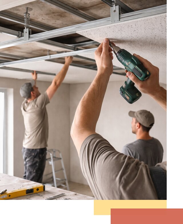 Монтаж акустического потолка в Златоусте под ключ