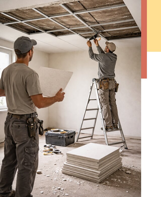 Замена плит подвесного потолка в Златоусте от 1804 руб. быстро и недорого | ОТДЕЛОЧНИК-Злт