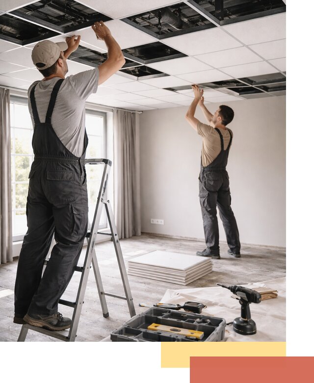 Замена плит подвесного потолка в Златоусте быстро и качественно