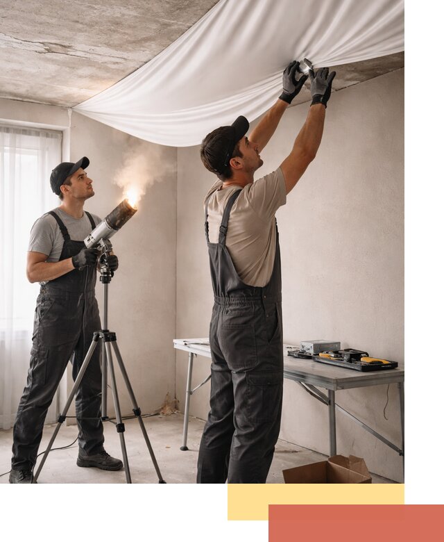 Установка натяжного потолка под ключ в Златоусте